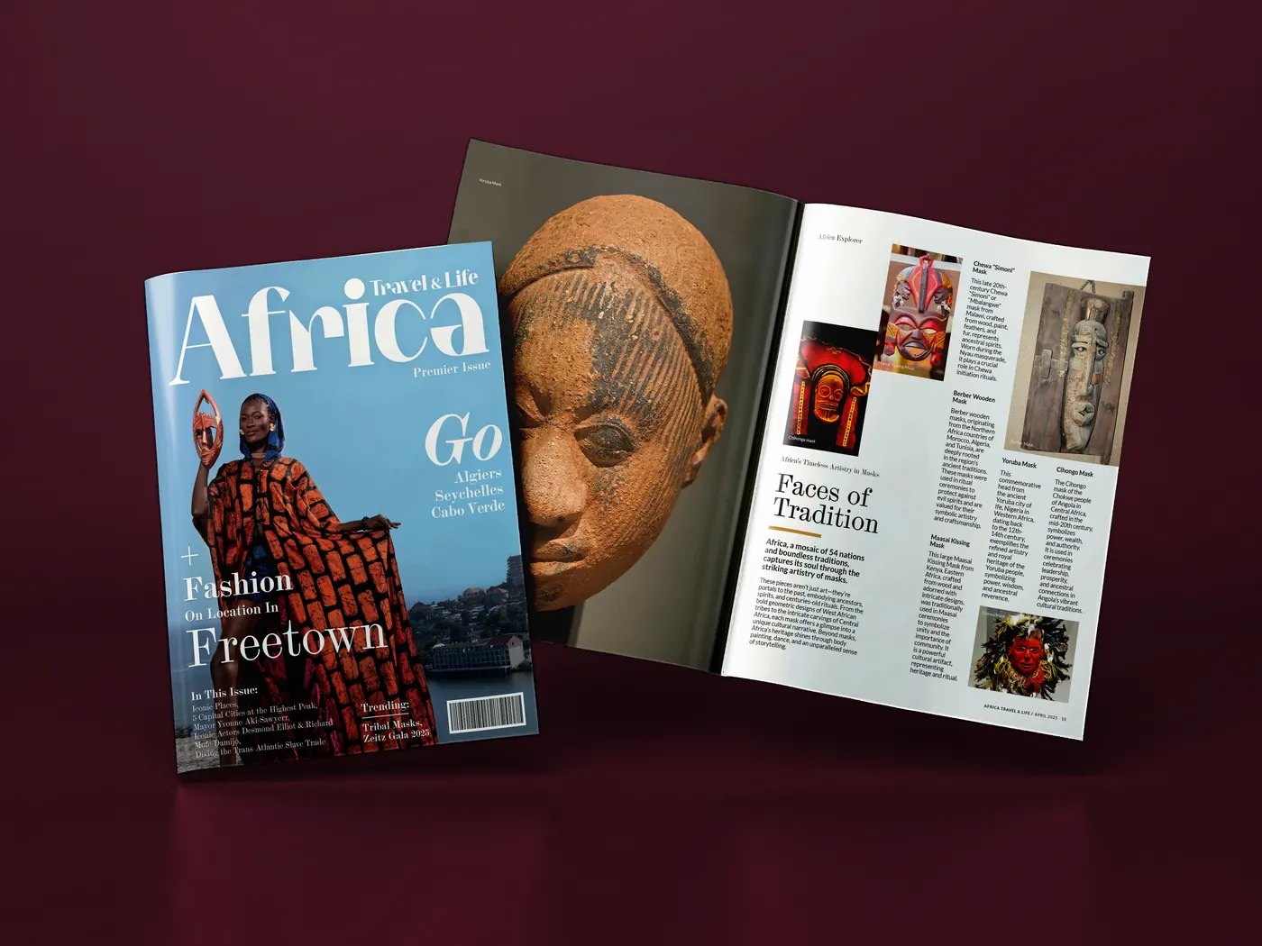 The Freetown issue open beside its cover