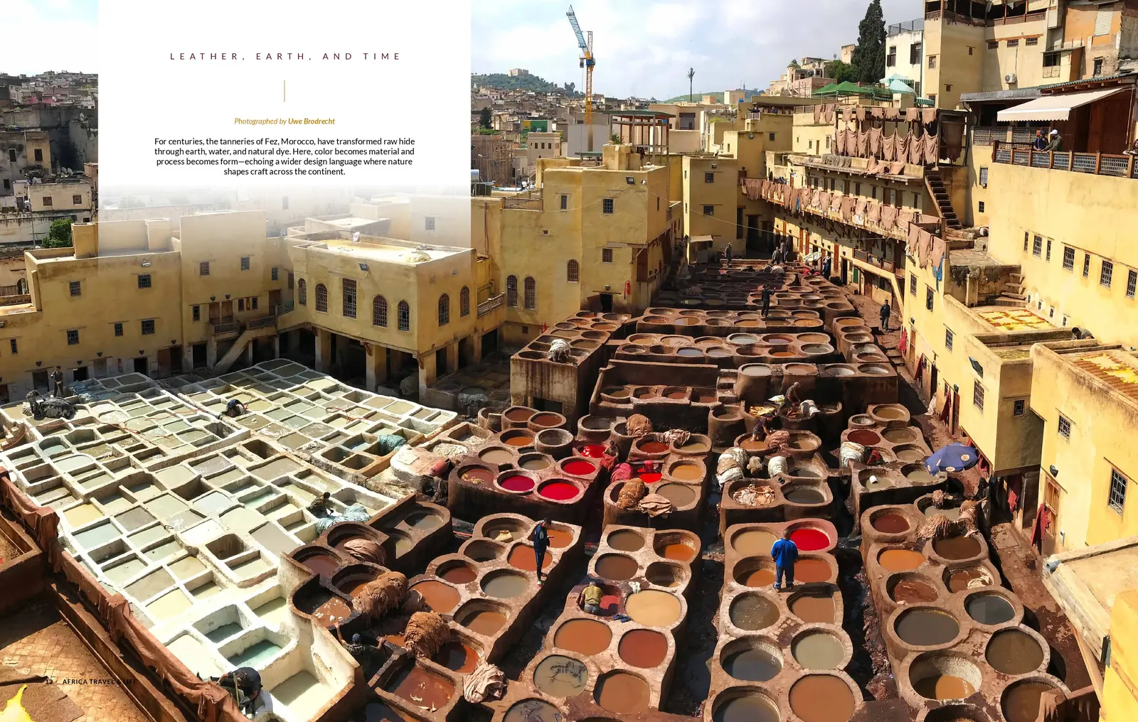 Spread from Issue 03: the tanneries of Fez