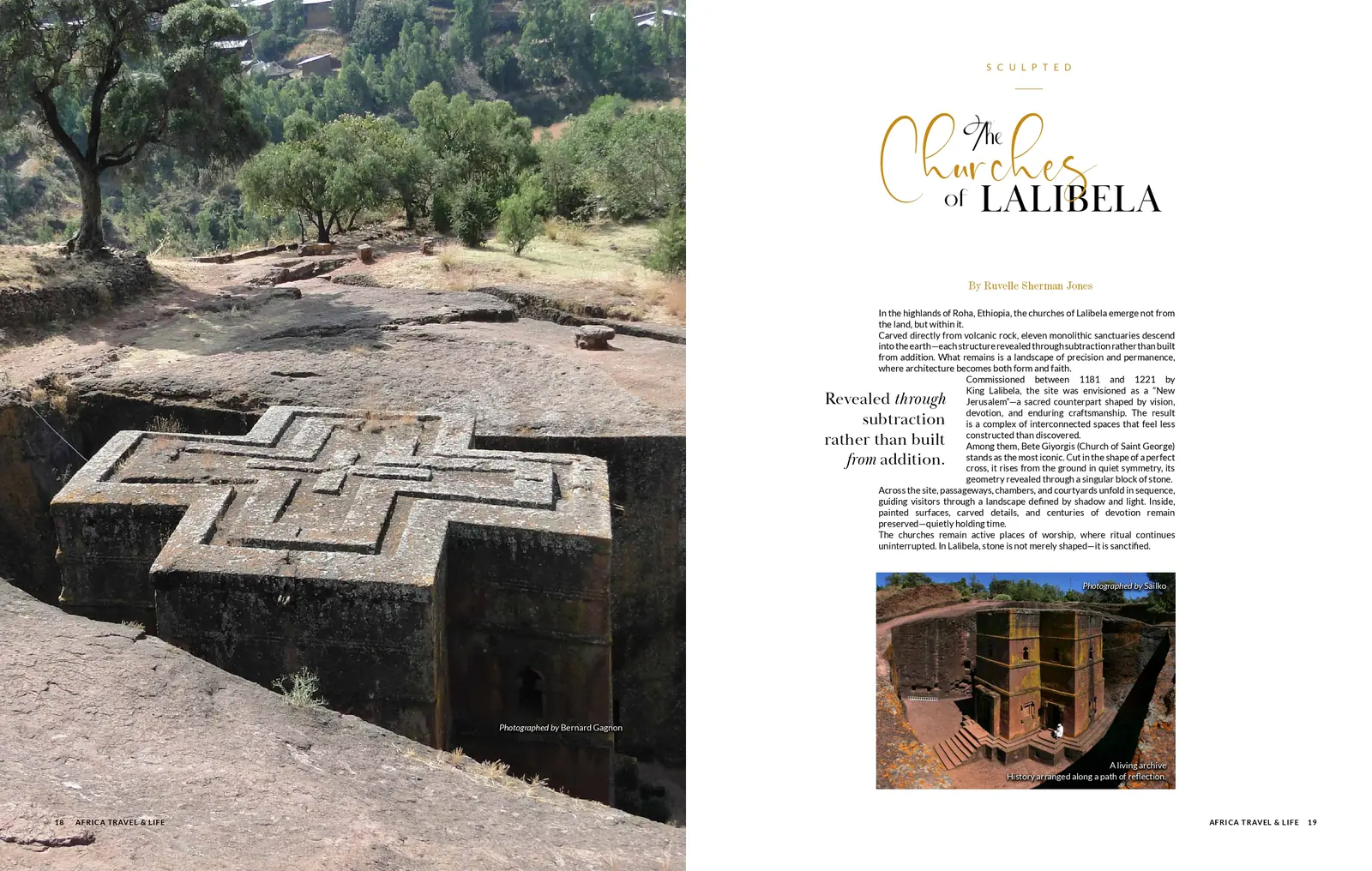 Spread from Issue 03: The Churches of Lalibela