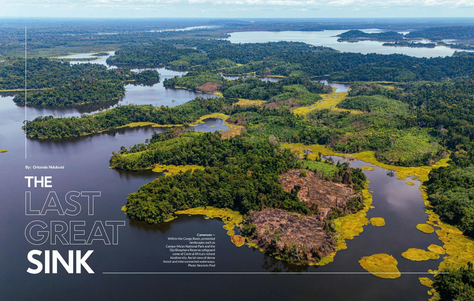 Spread from Issue 03: The Last Great Sink, the Congo Basin